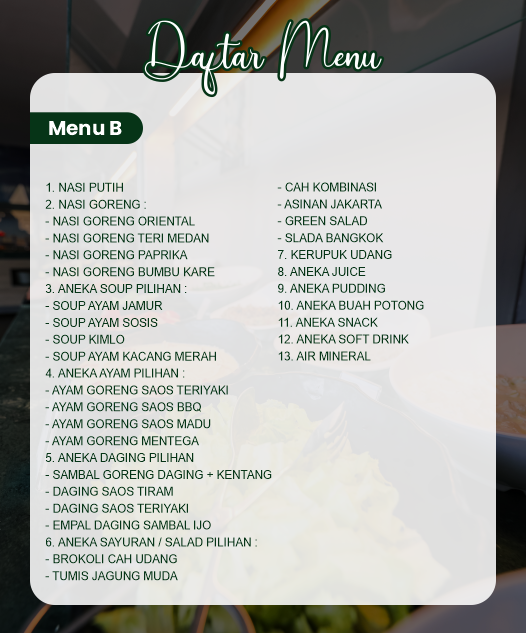 Daftar Menu B afida